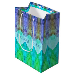 Sacola Para Presentes Média Uma bolsa de presente de aniversário média em roxo
