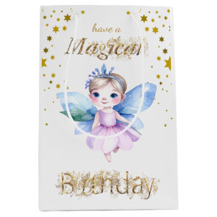 Sacola Para Presentes Média Uma fada mágica de aniversário mágico