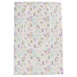 Sacola Para Presentes Média Unicorn Birthday Magic – Pastel Balloons & Cakes