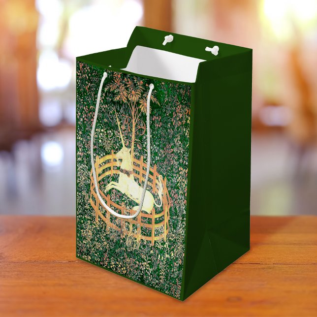 Sacola Para Presentes Média Unicórnio Em Cativeiro (Criador carregado)