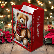 Urso de Pelúcia Adicionar Nomes Natal Fofo