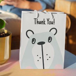 Sacola Para Presentes Média Urso engraçado bonito