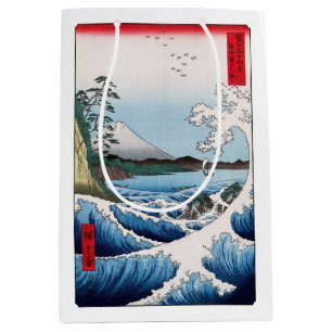 Sacola Para Presentes Média Utagawa Hiroshige - Mar ao largo de Satta, Provínc