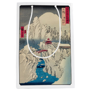 Sacola Para Presentes Média Utagawa Hiroshige - Neve no Monte Haruna