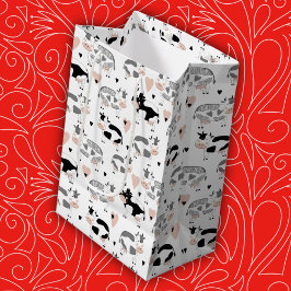 Sacola Para Presentes Média Vacas de Fazenda de País Bonito