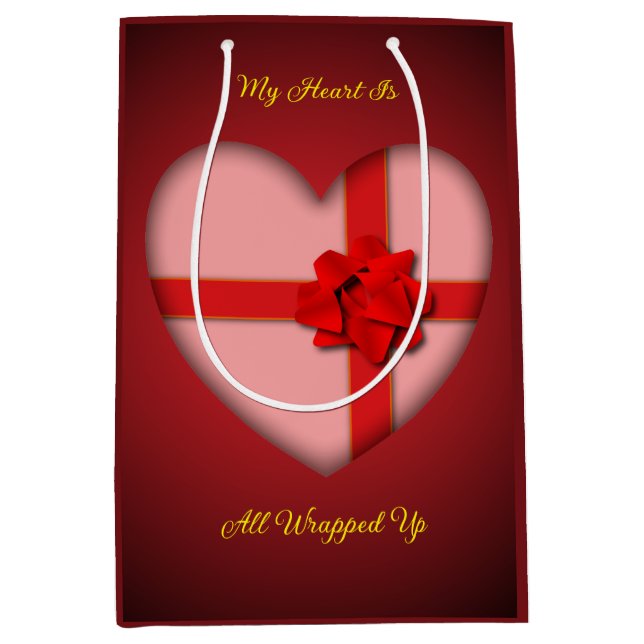 Sacola Para Presentes Média Valentine’s Day Gift Bag (Frente)