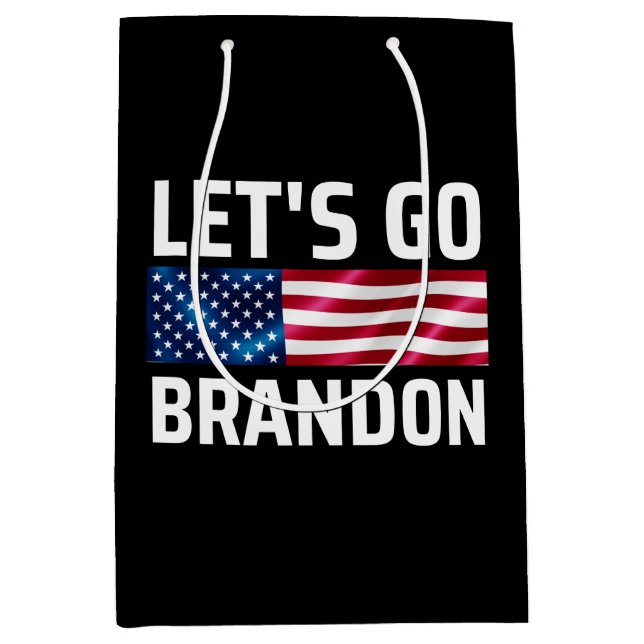 Sacola Para Presentes Média vamos brandon vamos brandon (Frente)