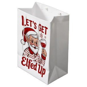 Sacola Para Presentes Média Vamos nos Enlouquecer de Elfos Sarcasmo Natal Vinh