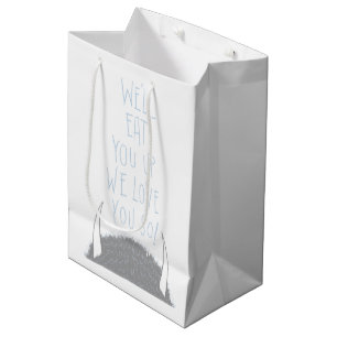 Sacola Para Presentes Média Vamos te Comer Nós Te Amamos Tanto! - Azul