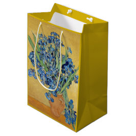 Sacola Para Presentes Média Van Gogh Irrises Vase Flowers Ainda Vivem Arte Fam
