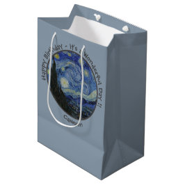 Sacola Para Presentes Média van Gogh's The Starry Night Party Items Collection