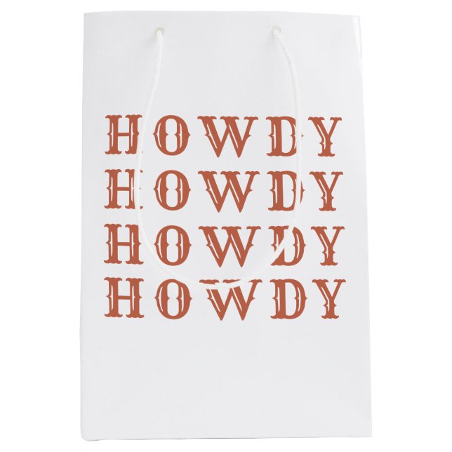 Sacola Para Presentes Média Vaqueira do Deserto Último Rodeio (Frente)