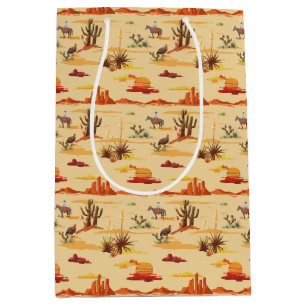 Sacola Para Presentes Média Vaqueiro Western Country Vintage