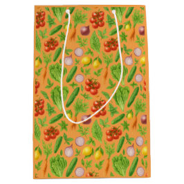Sacola Para Presentes Média Vegetable Garden Gift Bag — Clementine