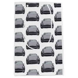 Sacola Para Presentes Média Veículo elétrico de Cinza leve