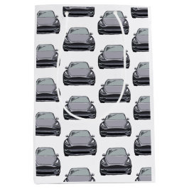 Sacola Para Presentes Média Veículo elétrico de Cinza leve