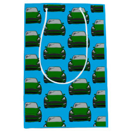 Sacola Para Presentes Média Veículo elétrico verde SUV Carro azul