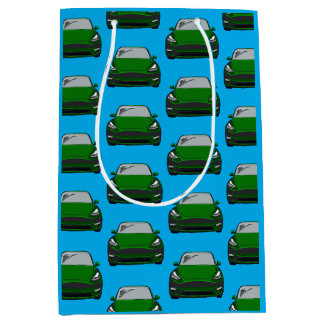 Sacola Para Presentes Média Veículo elétrico verde SUV Carro azul