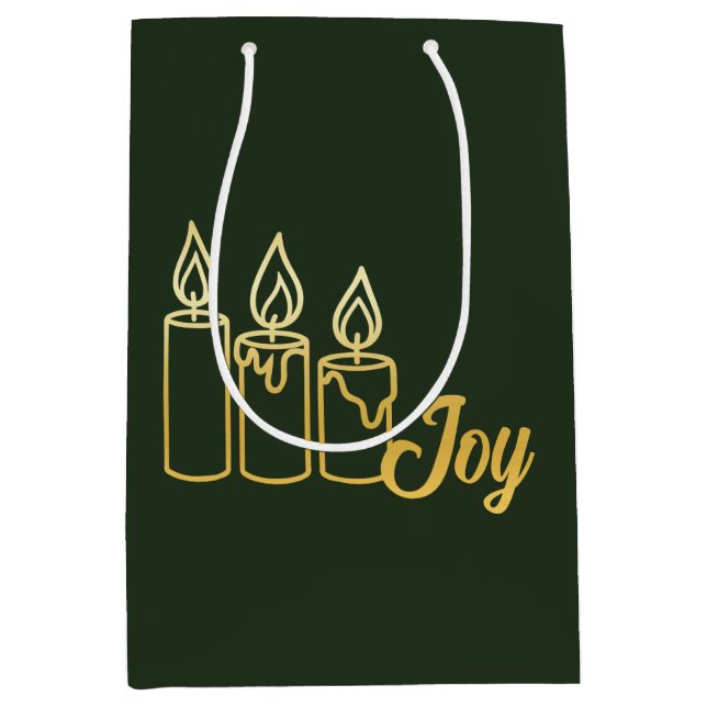 Sacola Para Presentes Média Velas Pilares (Frente)