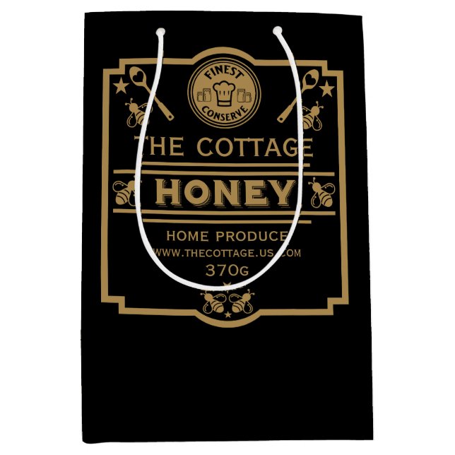 Sacola Para Presentes Média Vendedor de mel (Frente)