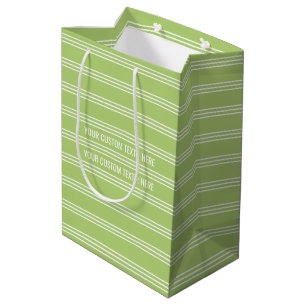 Sacola Para Presentes Média Verde limão Estica sacos de presente de texto pers
