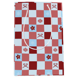 Sacola Para Presentes Média Verificação de Natal de Pré-disquete