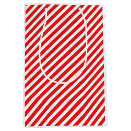 Sacola Para Presentes Média Vermelho e branco bonitos como doces