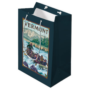Sacola Para Presentes Média VermontRiver que transporta a cena