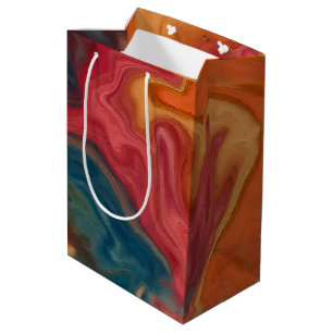 Sacola Para Presentes Média Vidro de Aquarela Sunset