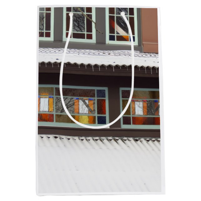 Sacola Para Presentes Média Vidro e ícicles - Vinha de Martha (Frente)