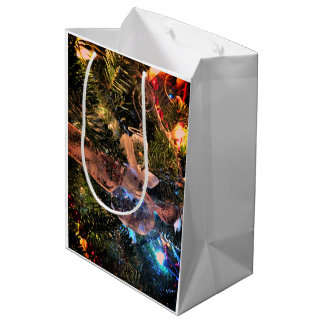 Sacola Para Presentes Média Vidro Snowman Ornament