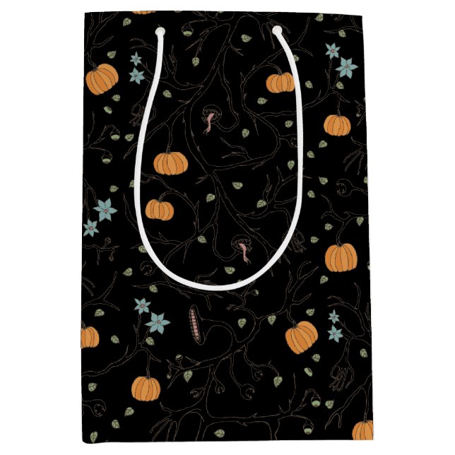 Sacola Para Presentes Média Vigne effrayante pour Halloween (Frente)