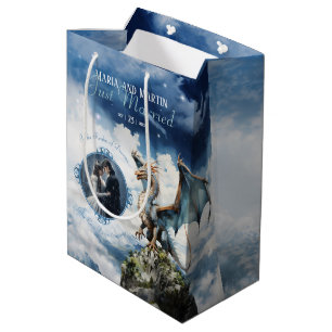 Sacola Para Presentes Média Viking Celtic Dragon Weding or Birthday Photo