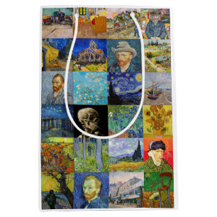 Sacola Para Presentes Média Vincent van Gogh - Masterworks Mosaic Patchwork