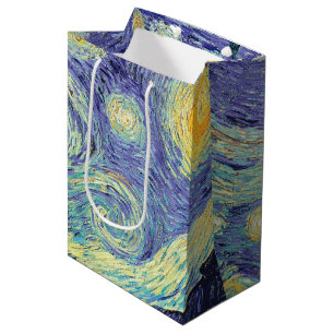 Sacola Para Presentes Média Vincent Van Gogh Na Noite Estrelada