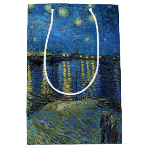 Sacola Para Presentes Média Vincent Van Gogh - Noite Estrelada Sobre o Ródano