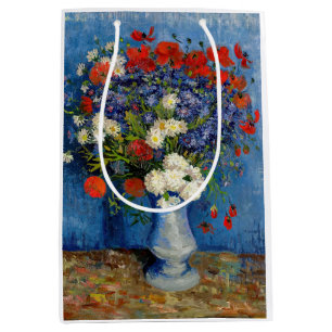 Sacola Para Presentes Média Vincent van Gogh - Vase com Cornflower e Poppies