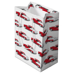 Sacola Para Presentes Média Vintage 1955 Red and White Chevy
