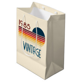 Sacola Para Presentes Média Vintage 1985 Retro Stripe Sun