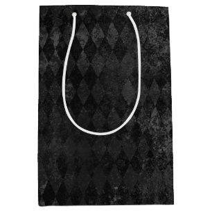 Sacola Para Presentes Média Vintage Black Harlequin