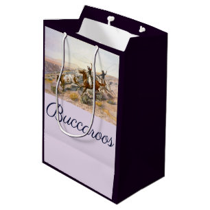 Sacola Para Presentes Média Vintage Buccaroos Charles Marion Russell