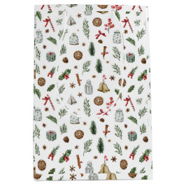 Sacola Para Presentes Média Vintage Christmas Gift Bag