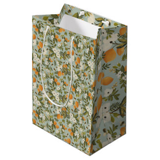 Sacola Para Presentes Média Vintage Citrus Botanical Gift Bag
