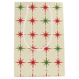 Sacola Para Presentes Média Vintage Contemporânea Estrela de Natal