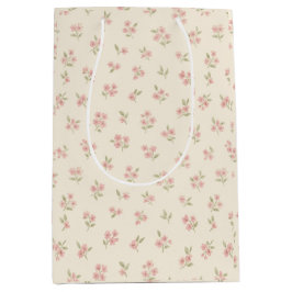 Sacola Para Presentes Média Vintage Floral Gift Bag