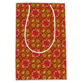 Sacola Para Presentes Média Vintage Paisley Latte Art 