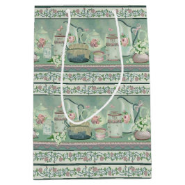 Sacola Para Presentes Média Vintage Tea & Rosa Gift Bag