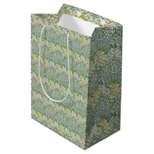 Sacola Para Presentes Média Vintage William Morris Flowers Garden Wallpaper