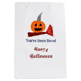 Sacola Para Presentes Média Você foi vaiado feliz Halloween vassoura de abóbor