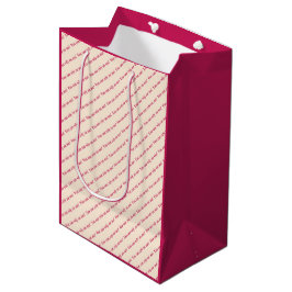Sacola Para Presentes Média Você Pode Contar Comigo Padrão Mínimo e Design de